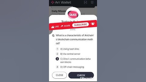 Ari Wallet quiz answers today | 7 AUGUST 2025 | Ari daily quiz today | Ari daily quiz today