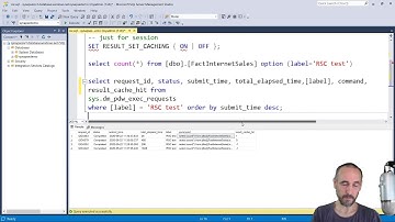 How to: Use Result Set Caching in Azure Synapse SQL Pools
