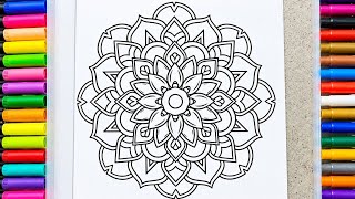 Satisfying Dual Mandala Coloring: 48-Minute Marker Art ASMR ✨