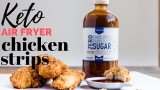 Crispy KETO CHICKEN STRIPS | Air Fryer Chicken Nuggets | Keto Air Fryer Recipe