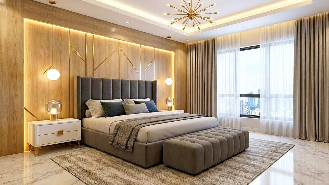 200 лучших идей дизайна современных роскошных спален 2026 года | Лучшие тенденции в дизайне мебел...