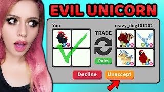 EVİL UNİCORN NASIL ALINIR !? NEON SİYAH UNİCORN TRADE !! ( Roblox Adopt Me )