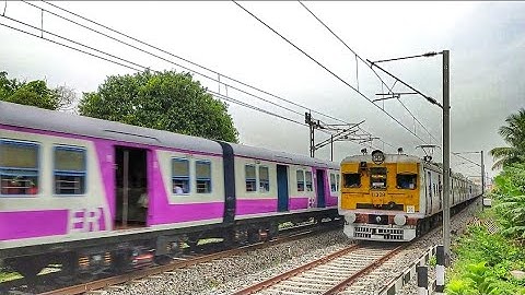 Rare Crossing || High Speed Conventional EMU local Trains Parallel Crossing At A Busy Railgate