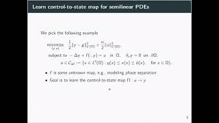 Optimization with Learning-Informed Partial Differential Equation Constraints --- Guozhi Dong Net Worth