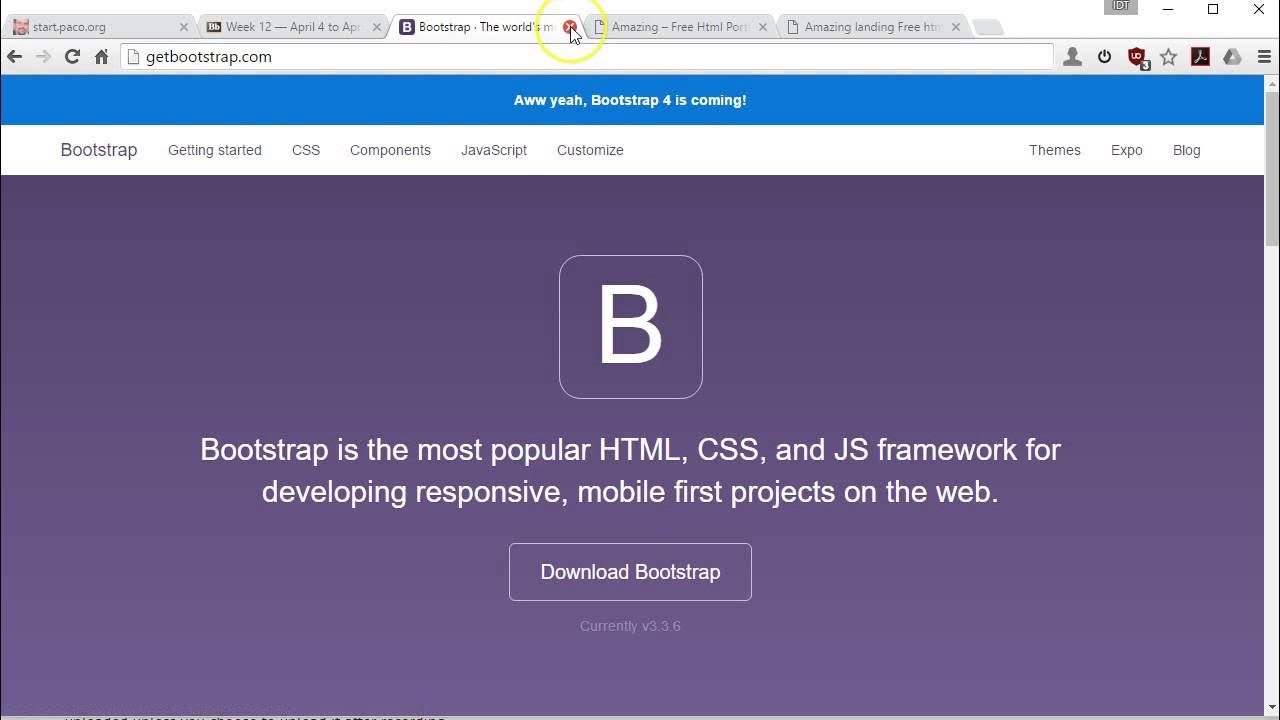 Bootstrap install. Bootstrap install