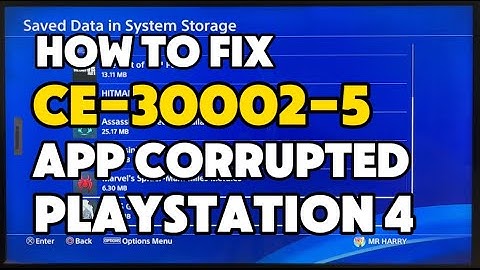 How To Fix PS4 CE-30002-5 The Application data may be corrupted
