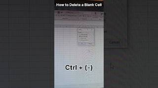 How to Delete a Blank Cell in Excel #ytshorts #excel #automobile #trending #computer #cic #joinus