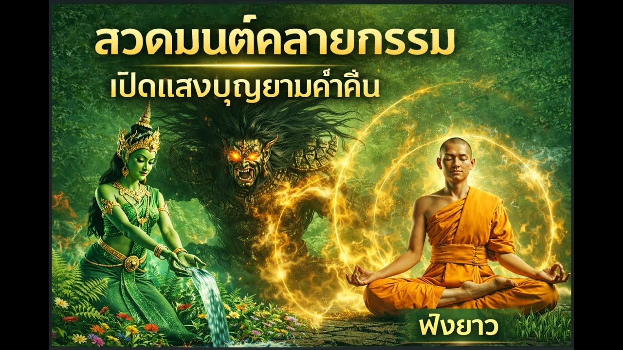 สวดมนต์คลายกรรม เปิดแสงบุญยามค่ำคืนฟังยาว  ใจก็เบา กรรมก็เบา  คลายกรรม