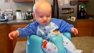 Ayden's first solid meal
