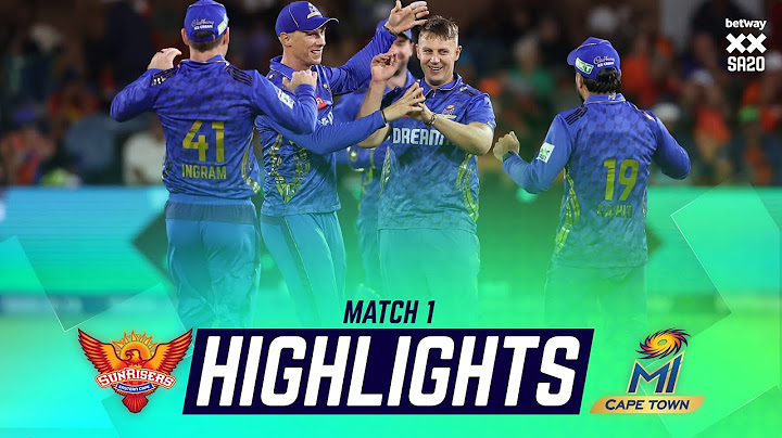 Sunrisers Eastern Cape v MI Cape Town  | Match Highlights | Betway SA20 | Season 3