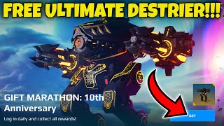 PIXONIC GAVE US A FREE ULTIMATE DESTRIER ROBOT IN WAR ROBOTS!!!