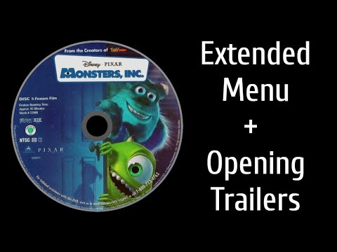 Monsters Inc. DVD Menu Extended w/ Opening Trailers