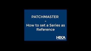 PATCHMASTER - Reference Series Subtraction (Reference Subtraction, Part I of II)