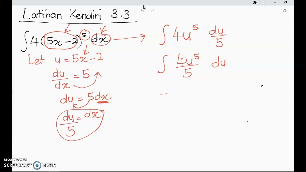 Pengamiran Tak Tentu : Kaedah Penggantian