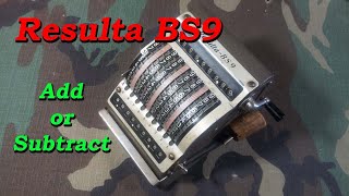 Resulta BS9, German Made, Adding/Subtracting Machine