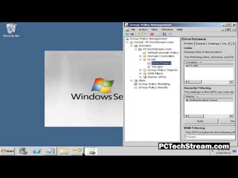How To Map Network Drives With Group Policy Preferences In a 2008 R2 domain YouTube 720p