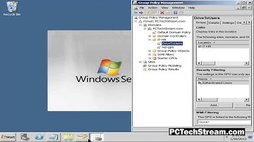 How To Map Network Drives With Group Policy Preferences In a 2008 R2 domain   YouTube 720p