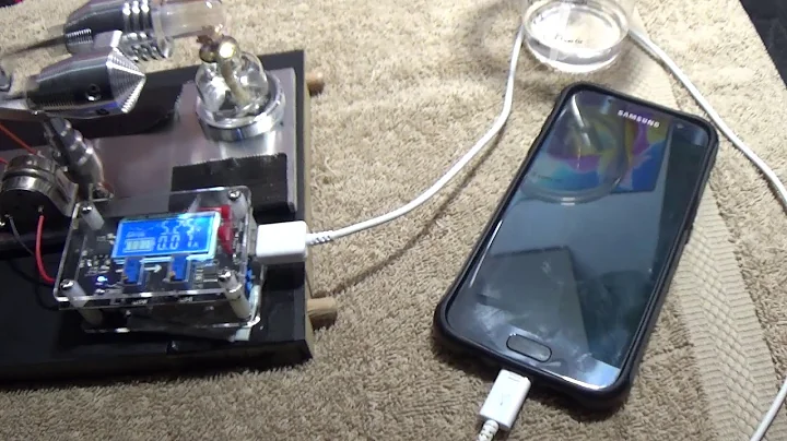 Stirling Engine Charging My Phone