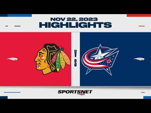 NHL Highlights | Blackhawks vs. Blue Jackets - November 22, 2023