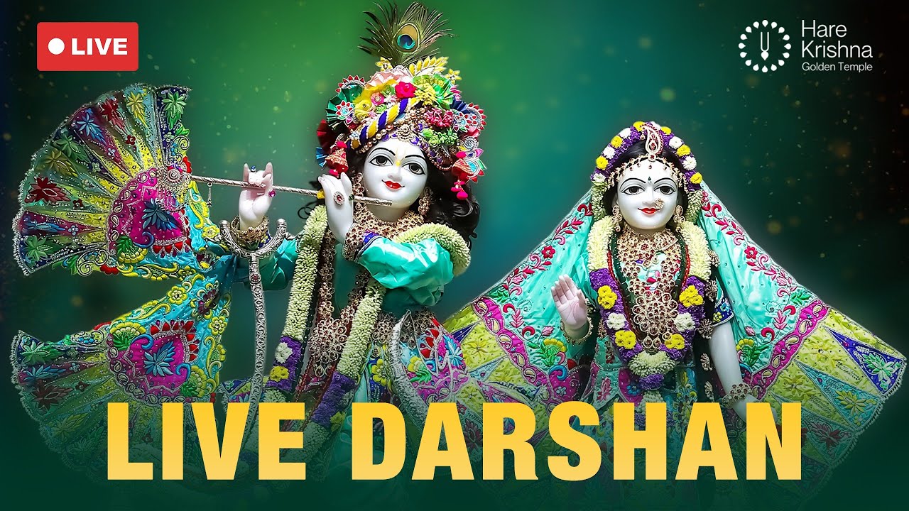 🔴LIVE Darshan | Hare Krishna Golden Temple | Hyderabad | Banjara Hills | Live ISKCON