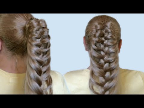 Какую Можно Сделать Прическу Самой из Хвоста Видео Урок| Braid Ponytail Cage Какую Можно Сделать Прическу Самой из Хвоста Видео Урок| Braid Ponytail Cage
