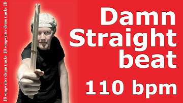 Rock Beat 110 bpm - Drum Backing Track for Bass Practice - #21