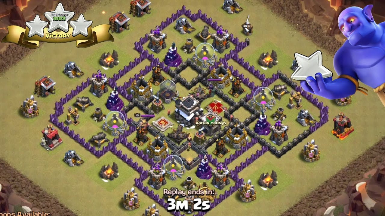 TH9 Four Square Base 3 Star Attack | NO VALKS | CHEAP ARMY