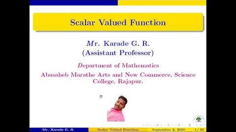 Scalar Valued Function L-1