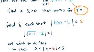 MAT271 - Calculus1 - 2.3b Precise limit definition example