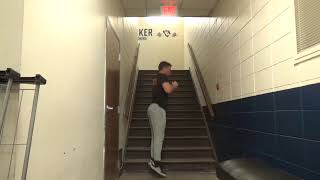 STAIR DOUBLE LEG LATERAL HOPS