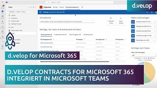 d.velop contracts for M365 integriert in Microsoft Teams