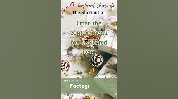 Windows Keyboard Shortcut to  open context menu. Facts @Factogram1507 #trending #shorts