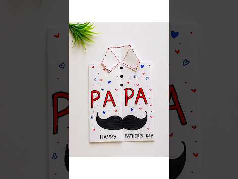 Don't Miss Beautiful Happy Father's Day Card 2025 using white paper #art#youtubeshorts#shorts