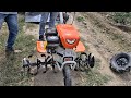 Amazing 7 hp power tiller  mini rotavator price  live demo 2021