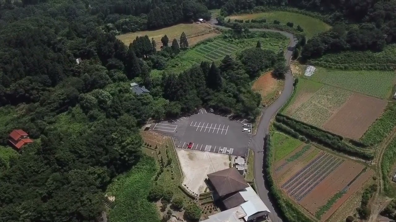 忌部自然休養村からの空撮