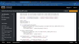AWS Update Security Groups Automatically Using AWS Lambda