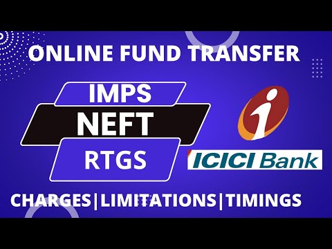 ICICI Bank NEFT ,RTGS, u0026 IMPS Fund Transfer||Charges||Limitation||Timings||Full Details