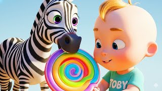 Learn Animals On The Farm Baa Baa Black Sheep Baby Toby Nursery Rhymes & Kids Songs