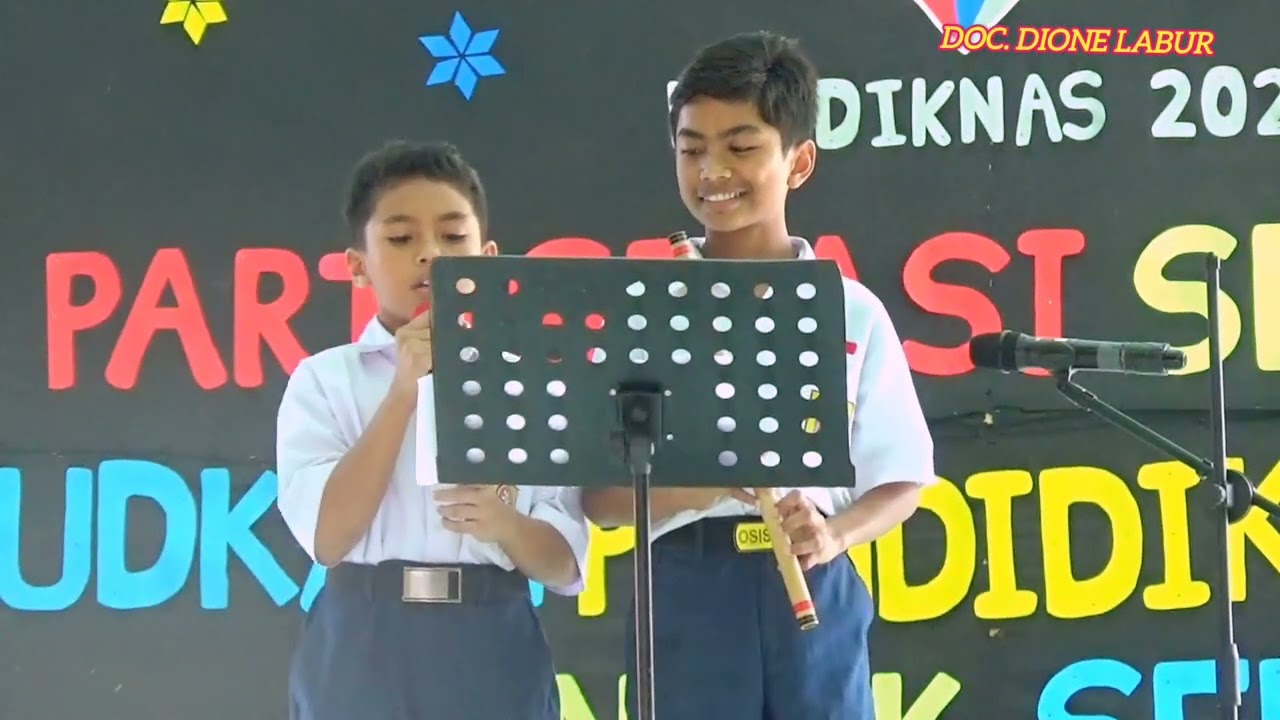 Tanah Air. Iringan Suling dan Organ. Hardiknas 2 Mei 2025. SMP SeminaribPius XII Kisol.