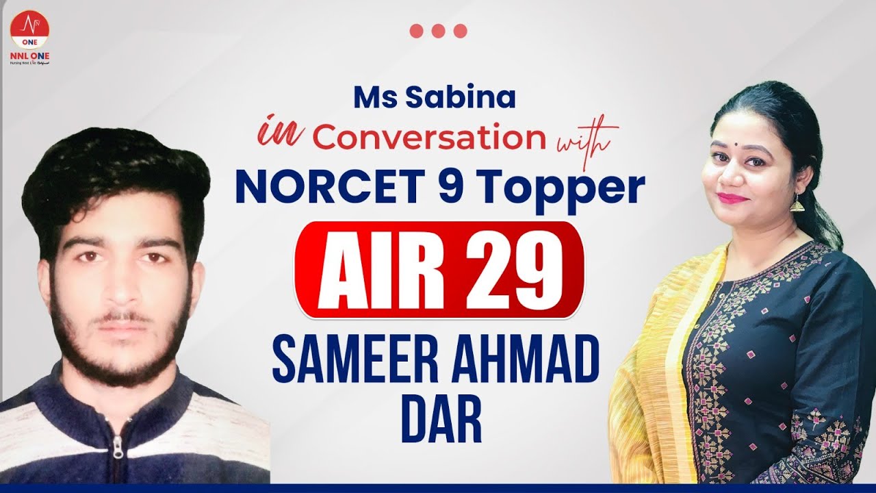 Sabina Topper AIR 29 Mr Sameer Ahmad NORCET 9.0 Topper Interview with Ms Sabina ...