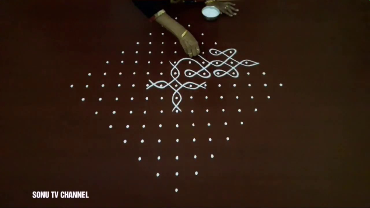 15 DOTS KOLAM || STRAIGHT DOTS || KAMBI /SIKKU /NELI KOLAM ||MELIKALA MUGGULU ||