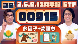 00915 凱基高股息季配強棒登場 多因子優選3.6.9.12月季配 股息指標滾動更新 柴鼠Etf新同學