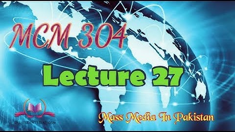 MCM 304 || Lecture 27 || Radio Pakistan Formats || Mass Media In Pakistan || Short VU Lectures