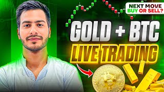 Live Crypto Trading | Bitcoin \&  Gold | 15 OCTOBER   | #goldtrading #cryptotrading #bitcoin