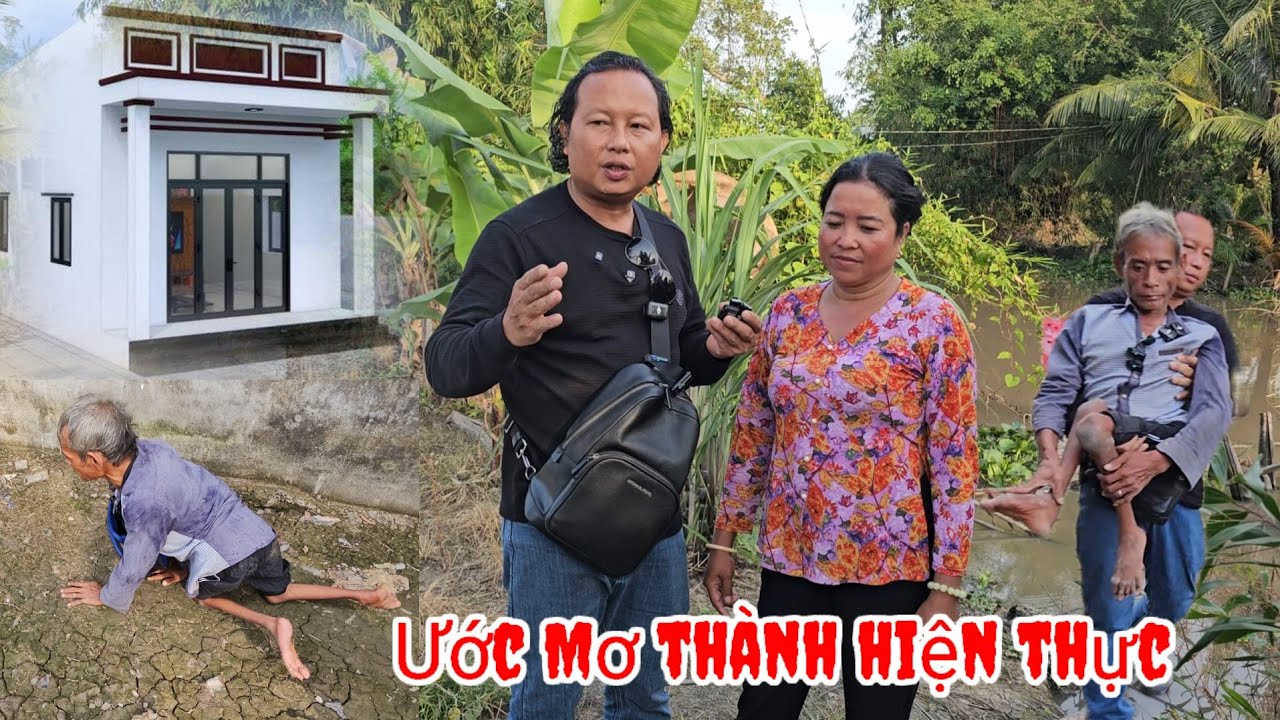 Cả xóm Xôn xao người đàn ông đi bằng đôi tay đầy nghị lực được cất nhà đẹp 