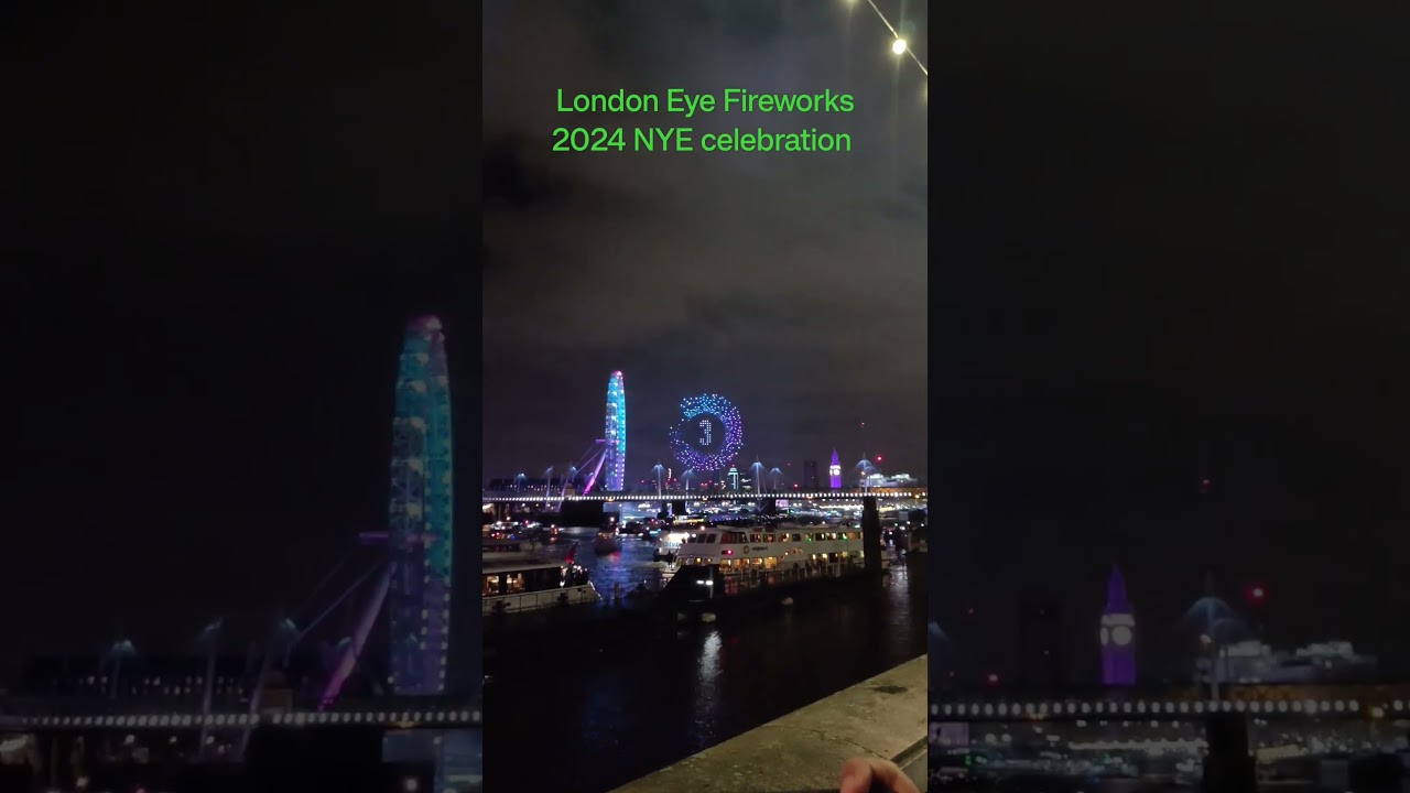 London fireworks celebration 2024| London eye NYE fireworks celebration| Red zone 4