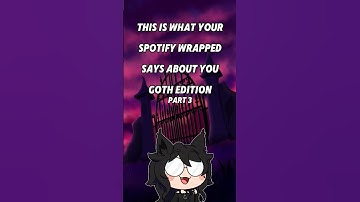Spotify Wrapped Goth Edition Pt 3 #gothmusic #goth #spotify #spotifywrapped