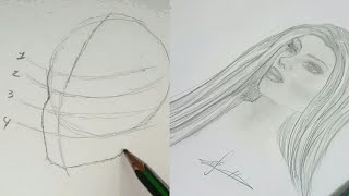 تعليم رسم وجه فتاة جانبي للمبتدئين