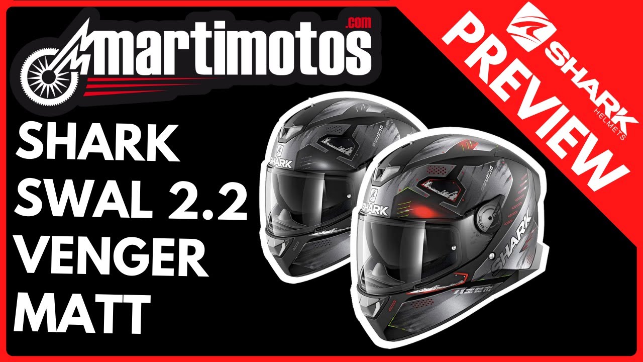 Casco Moto Integrale Con Led Shark SKWAL i3 LINIK MAT Antracite