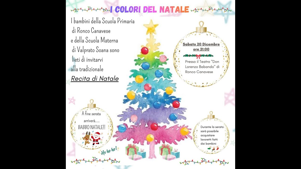 Ronco, 20 dicembre:recita di Natale
